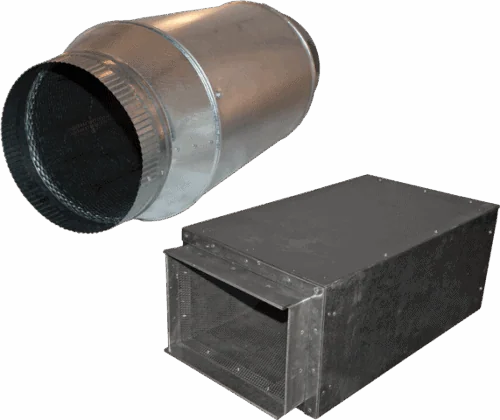 Round Rectangular Duct Muffler For Commercial HVAC Systems Round Rectangular Duct Muffler For Commercial HVAC Systems